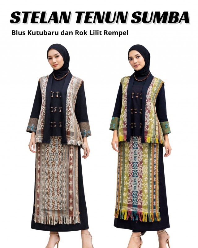 Baju Tenun NTT Asli Sobag Stelan Tenun Sumba Premium